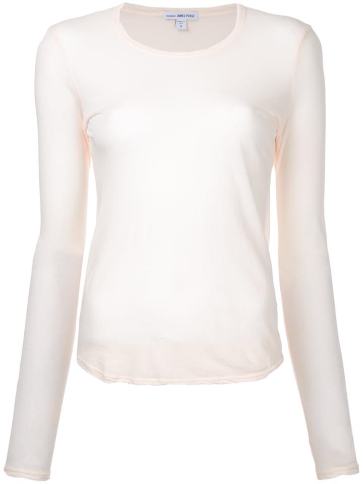James Perse Sheer Top - Pink & Purple