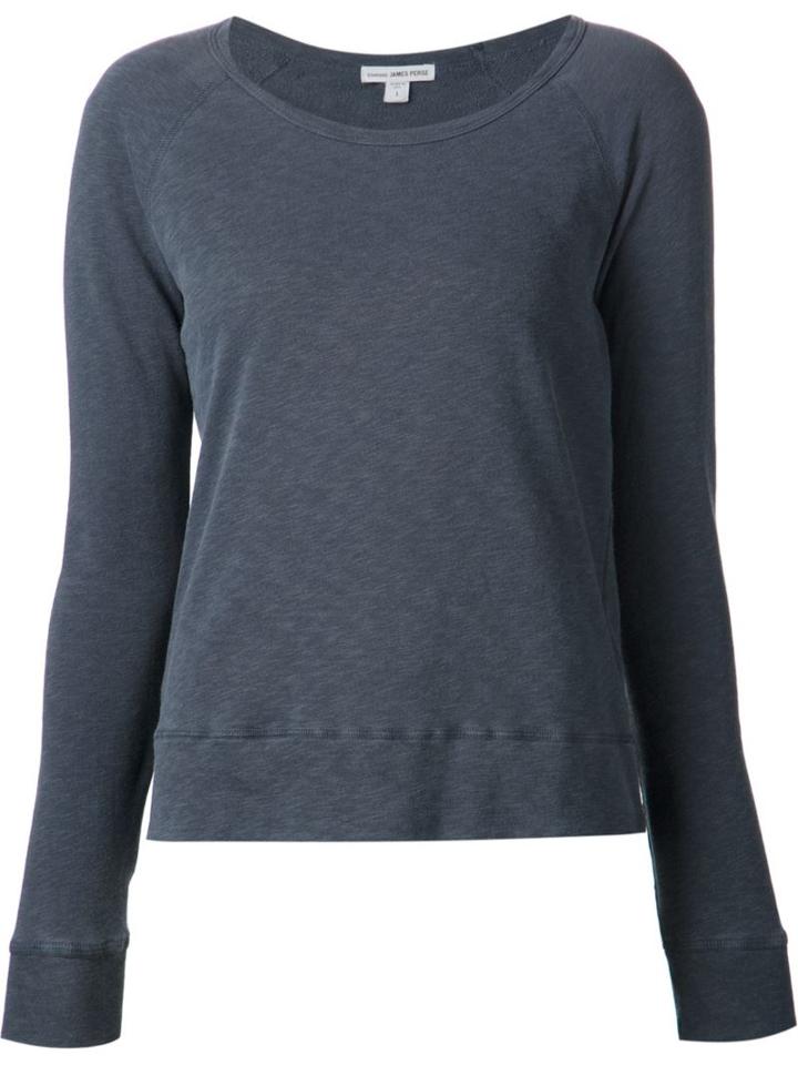 James Perse Raglan Sleeve Sweatshirt, Women's, Size: 1, Blue, Cotton