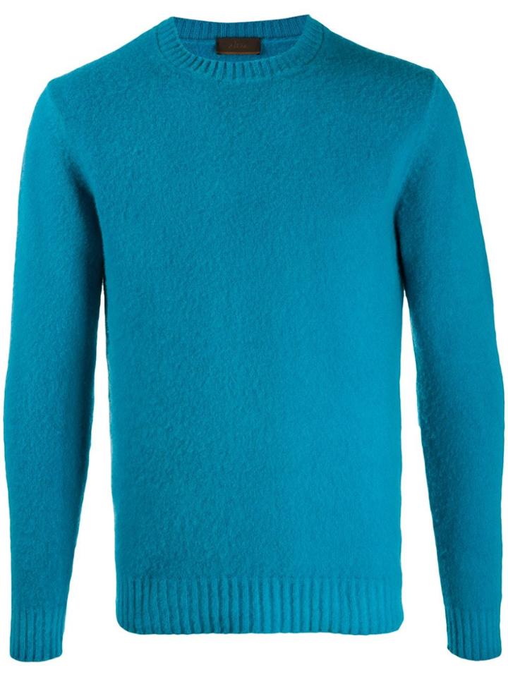 Altea Knitted Wool Jumper - Blue