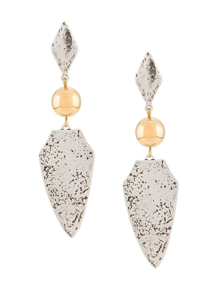 Isabel Marant Two-toned Pendant Earring - Silver