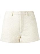 Iro - Embroidered Shorts - Women - Cotton/polyester - 34, Nude/neutrals, Cotton/polyester