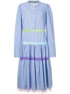 Natasha Zinko Pleated Shirt Dress - Blue