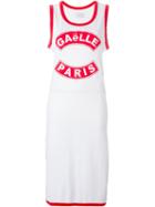 Gaelle Bonheur Logo Print Jersey Dress, Women's, Size: 1, White, Cotton