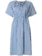 Luisa Cerano Striped Tie-neck Detail Dress - Blue