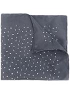 Lanvin Polka Dot Pocket Handkerchief, Men's, Grey, Silk
