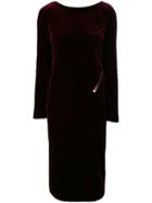Tom Ford - Velvet Midi-dress - Women - Silk/polyester/spandex/elastane/acetate - 38, Pink/purple, Silk/polyester/spandex/elastane/acetate