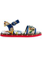 Dolce & Gabbana Embellished Floral Print Sandals