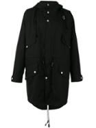 Stella Mccartney Hooded Parka, Men's, Size: 52, Black, Cotton/polyurethane