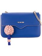 Love Moschino Pompom-detail Satchel - Blue