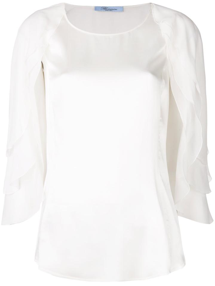 Blumarine Ruffle Sleeve Blouse - White
