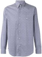 Etro Paisley Print Shirt, Men's, Size: 41, Blue, Cotton/spandex/elastane