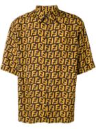 Fendi Ff Logo Shirt - Brown