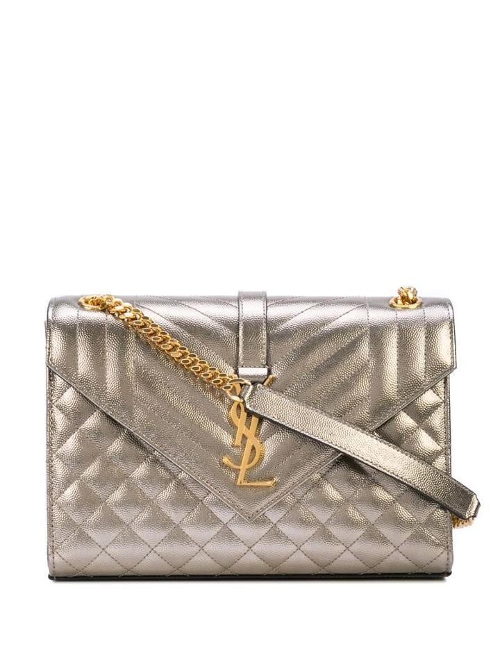 Saint Laurent Cassandra Quilted Shoulder Bag - Metallic