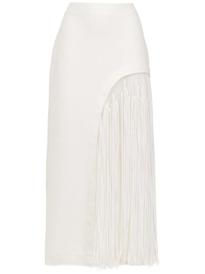 Mara Mac Midi Panelled Skirt - White