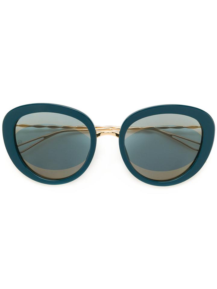 Elie Saab Oversized Sunglasses - Blue