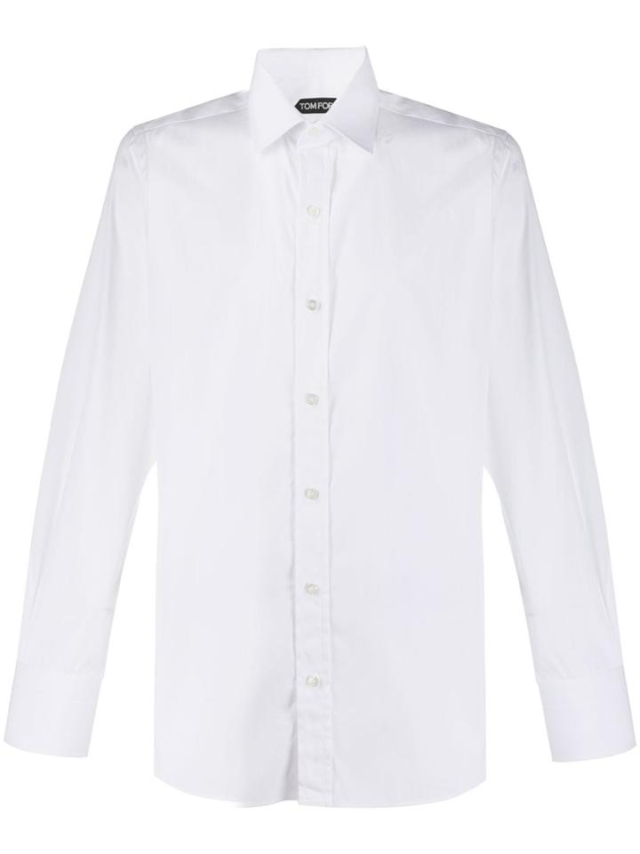 Tom Ford Buttoned Long-sleeved Shirt - White