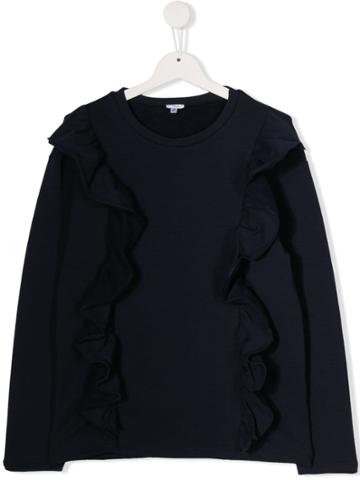 Piccola Ludo Teen Ruffle Long-sleeve Top - Blue
