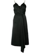 Victoria Beckham V-neck Wrap Dress, Women's, Size: 10, Black, Silk/viscose
