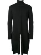 Juun.j Knitted Long Sweatshirt, Men's, Size: 46, Black, Polyester/polyurethane