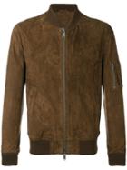 Desa Collection - Bomber Jacket - Men - Cotton/leather - 52, Brown, Cotton/leather