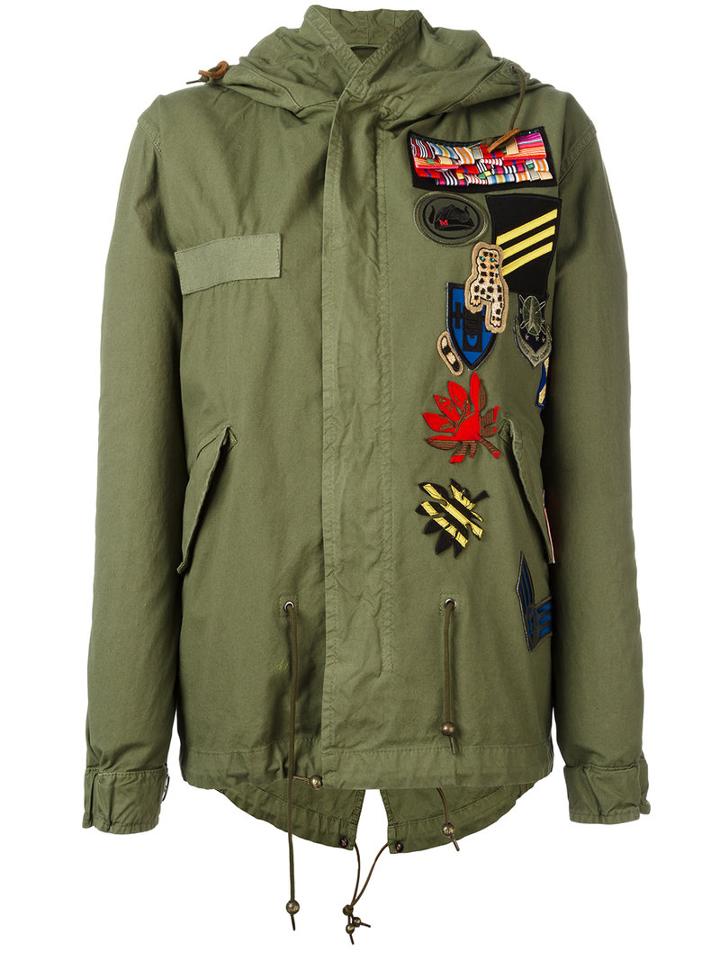 Mr & Mrs Italy Multipatch Parka, Size: Small, Green, Cotton/wool/polyester/viscose