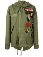 Mr & Mrs Italy Multipatch Parka, Size: Small, Green, Cotton/wool/polyester/viscose