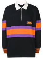 Palm Angels Stripe Logo Hiking Polo - Black