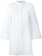 Agnona Wide Sleeve Shirt, Women's, Size: 42, White, Cotton/silk