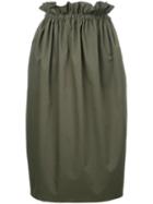 Astraet - Midi Straight Skirt - Women - Polyester - 1, Green, Polyester