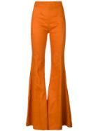 L'autre Chose Flared Trousers - Yellow & Orange