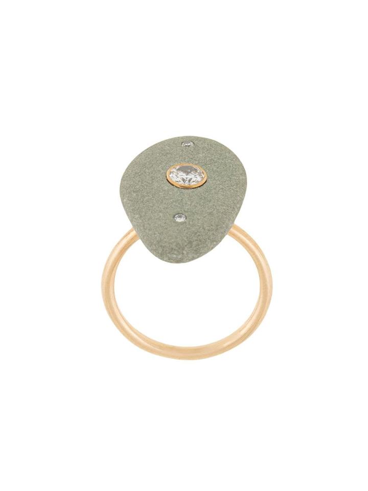 Cvc Stones 18kt Yellow Gold Aravalli Pebble Diamond Ring - Multicolour
