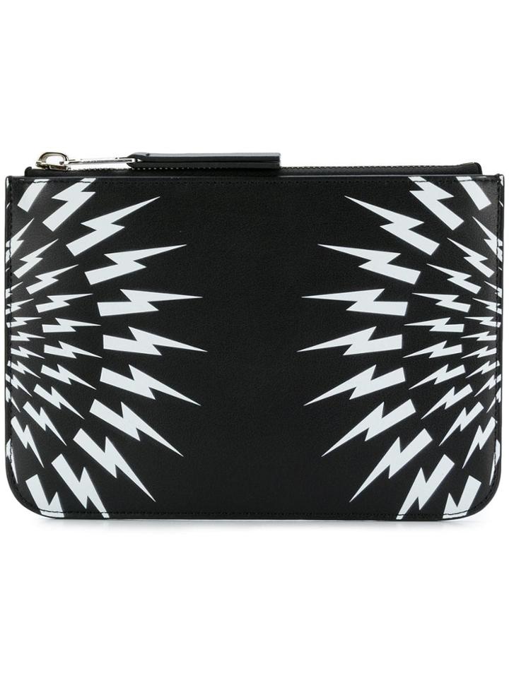 Neil Barrett Lightning Printed Wallet - Black
