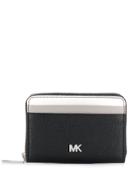 Michael Michael Kors Colour-block Pebbled Wallet - Black