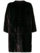 P.a.r.o.s.h. Mid-length Fur Coat - Black