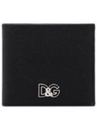 Dolce & Gabbana Metal Logo Embellished Wallet - Black
