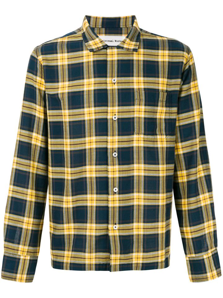 Universal Works Checked Shirt - Blue