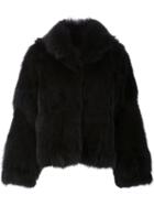 By. Bonnie Young Fox Fur Jacket, Women's, Size: 4, Green, Fox Fur
