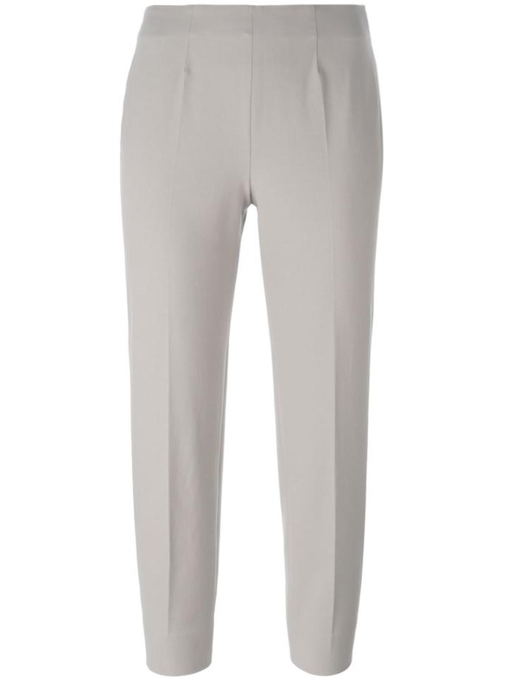 Piazza Sempione Cropped Trousers, Women's, Size: 40, Grey, Cotton/spandex/elastane