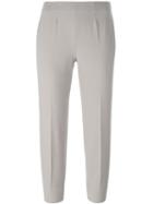 Piazza Sempione Cropped Trousers, Women's, Size: 40, Grey, Cotton/spandex/elastane