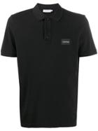 Calvin Klein Logo Patch Polo Shirt - Black