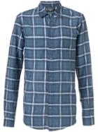 Amiri Plaid Shirt, Men's, Size: Medium, Blue, Silk/cotton