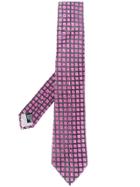 Armani Collezioni Jacquard Pattern Tie - Pink & Purple