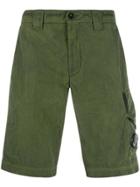 Cp Company Cargo Lens Shorts - Green