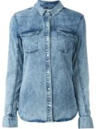 Calvin Klein Jeans Snap Fastening Denim Shirt, Women's, Size: M, Blue, Cotton/polyester/spandex/elastane