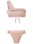 Amir Slama One Shoulder Biniki Set - Gold