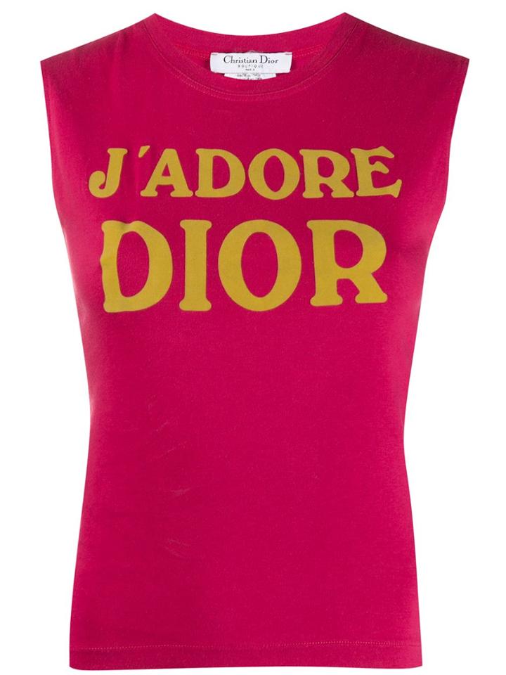 Christian Dior Pre-owned 2001 J'adore Dior Print Tank Top - Pink