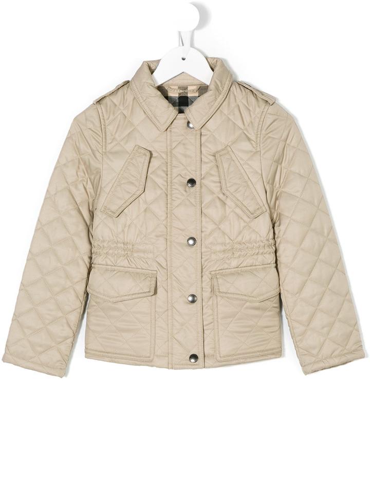 Burberry Kids - Quilted Field Jacket - Kids - Cotton/polyester - 7 Yrs, Nude/neutrals