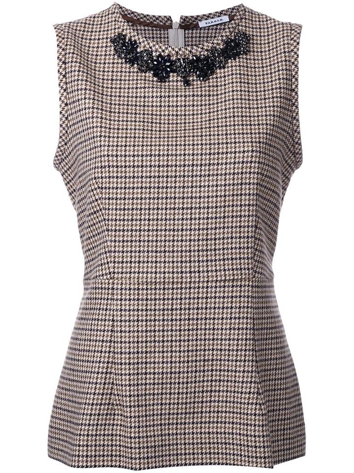 P.a.r.o.s.h. 'adel' Top, Women's, Size: Xs, Brown, Cotton/acrylic/polyester/wool