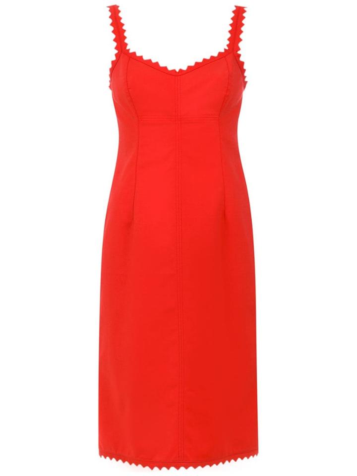 Reinaldo Lourenço Mid V-neck Dress - Red