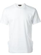 Comme Des Garçons Homme Plus Cut Out Mesh Panel T-shirt, Men's, Size: S, White, Cotton/polyester